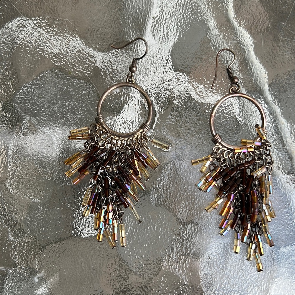 Brown Bead Earrings! Cute with any outfit!